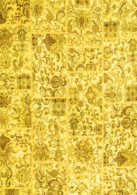 Patchwork Yellow Transitional Rug, con2975yw