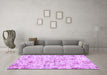 Machine Washable Patchwork Purple Transitional Area Rugs in a Living Room, wshcon2975pur