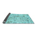 Sideview of Patchwork Light Blue Transitional Rug, con2975lblu