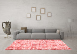 Transitional Red Washable Rugs