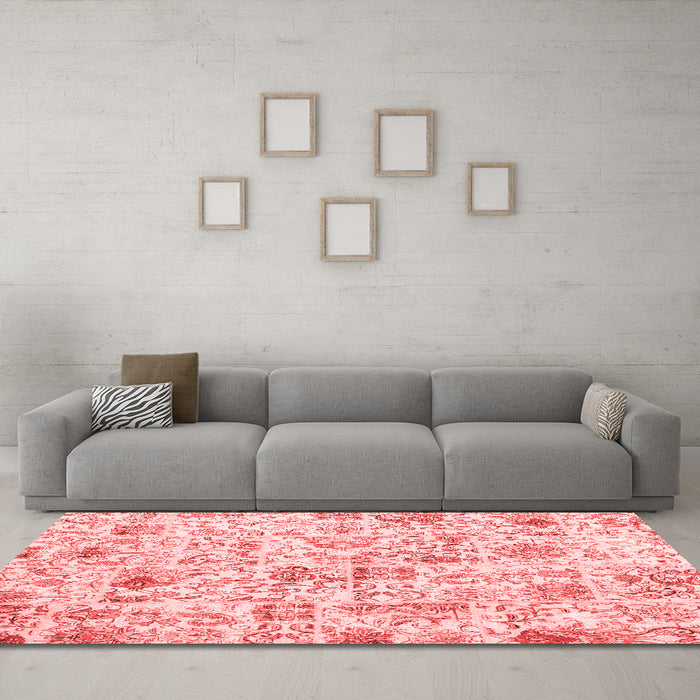 Transitional Red Washable Rugs