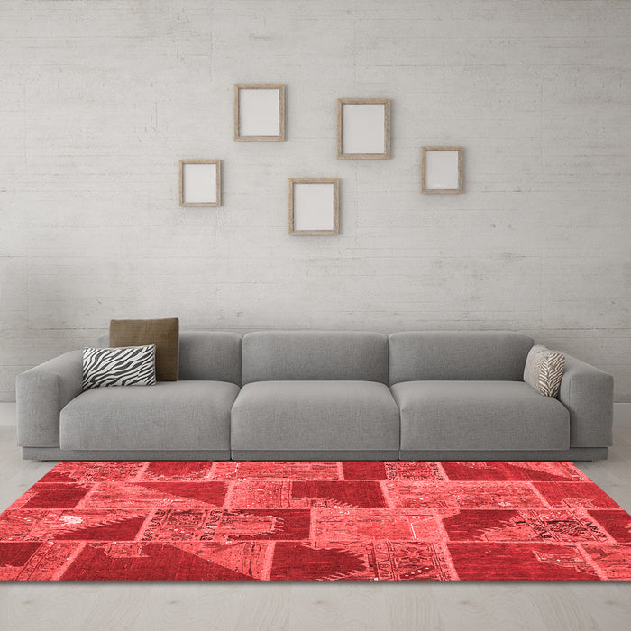 Transitional Red Washable Rugs
