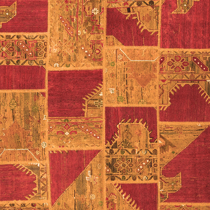Serging Thickness of Machine Washable Patchwork Orange Transitional Area Rugs, wshcon2976org