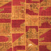 Serging Thickness of Patchwork Orange Transitional Rug, con2976org