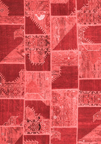 Patchwork Red Transitional Rug, con2976red