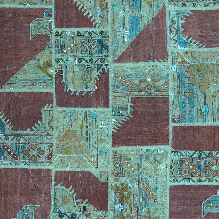 Patchwork Light Blue Transitional Rug, con2976lblu