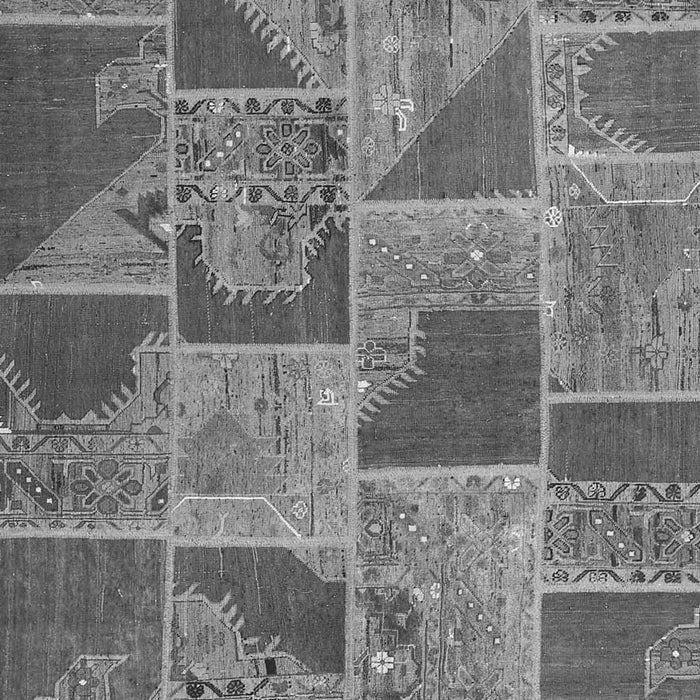 Serging Thickness of Machine Washable Patchwork Gray Transitional Rug, wshcon2976gry