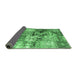 Sideview of Patchwork Emerald Green Transitional Rug, con2977emgrn