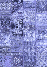 Patchwork Blue Transitional Rug, con2977blu