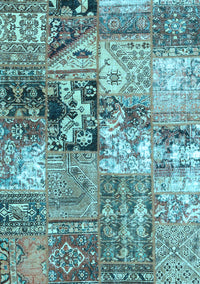 Patchwork Light Blue Transitional Rug, con2977lblu