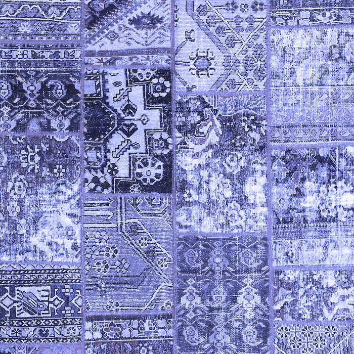Patchwork Blue Transitional Rug, con2977blu