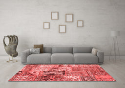 Transitional Red Washable Rugs