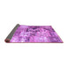 Sideview of Patchwork Purple Transitional Rug, con2977pur