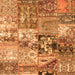 Serging Thickness of Patchwork Orange Transitional Rug, con2977org