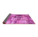 Sideview of Patchwork Pink Transitional Rug, con2977pnk