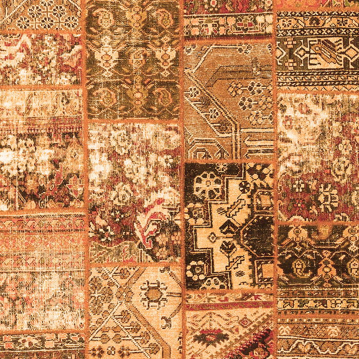 Serging Thickness of Machine Washable Patchwork Orange Transitional Area Rugs, wshcon2977org