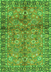 Abstract Green Contemporary Rug, con2978grn