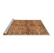 Sideview of Machine Washable Abstract Brown Contemporary Rug, wshcon2978brn