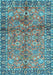 Machine Washable Abstract Light Blue Contemporary Rug, wshcon2978lblu