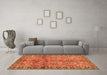 Machine Washable Abstract Orange Contemporary Area Rugs in a Living Room, wshcon2978org