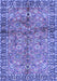 Abstract Blue Contemporary Rug, con2978blu