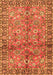 Abstract Orange Contemporary Rug, con2978org