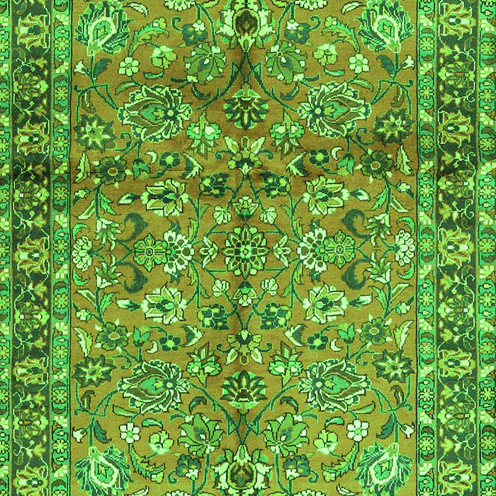 Serging Thickness of Machine Washable Abstract Green Contemporary Area Rugs, wshcon2978grn