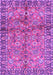 Machine Washable Abstract Purple Contemporary Area Rugs, wshcon2978pur