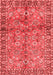 Abstract Red Contemporary Area Rugs