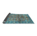 Sideview of Abstract Light Blue Contemporary Rug, con2978lblu