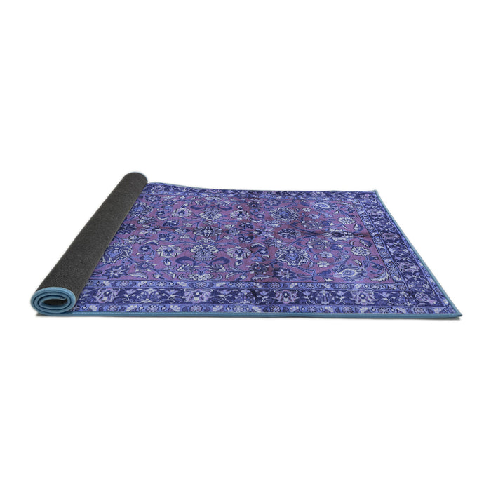 Sideview of Abstract Blue Contemporary Rug, con2978blu