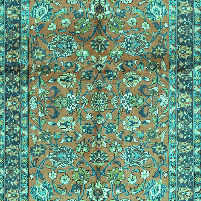 Abstract Turquoise Contemporary Rug, con2978turq