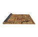 Sideview of Patchwork Brown Transitional Rug, con2979brn