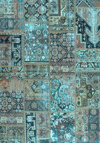 Patchwork Light Blue Transitional Rug, con2979lblu