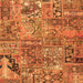 Round Machine Washable Patchwork Orange Transitional Area Rugs, wshcon2979org