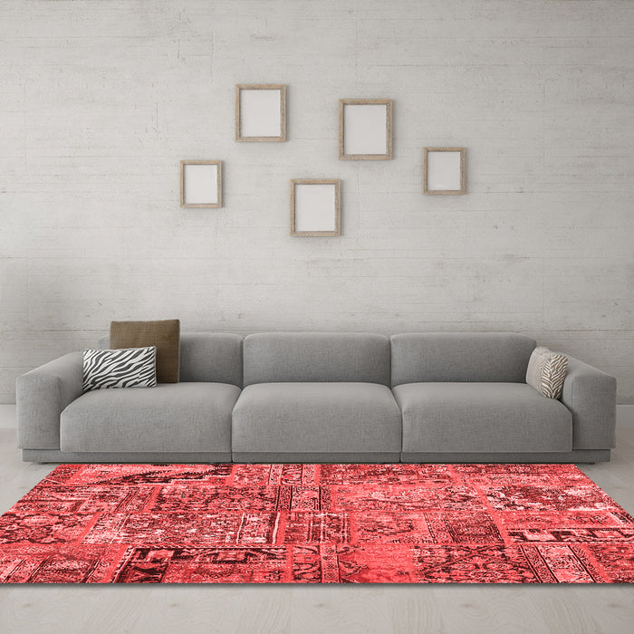 Transitional Red Washable Rugs