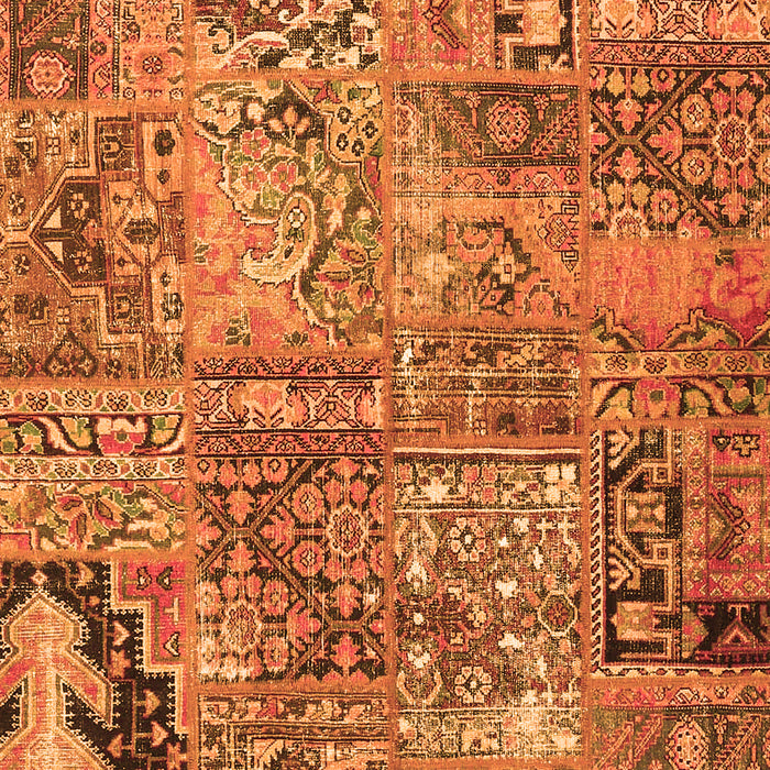 Patchwork Orange Transitional Rug, con2979org