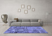 Machine Washable Patchwork Blue Transitional Rug in a Living Room, wshcon2979blu