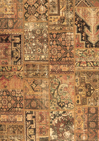 Patchwork Brown Transitional Rug, con2979brn