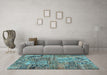 Machine Washable Patchwork Light Blue Transitional Rug in a Living Room, wshcon2979lblu