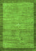 Serging Thickness of Machine Washable Abstract Green Contemporary Area Rugs, wshcon297grn