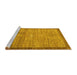 Sideview of Machine Washable Abstract Yellow Contemporary Rug, wshcon297yw