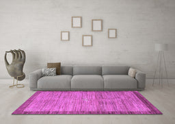 Machine Washable Abstract Purple Contemporary Area Rugs in a Living Room, wshcon297pur