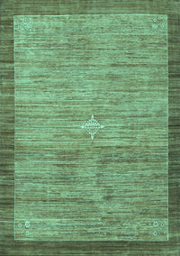 Abstract Turquoise Contemporary Rug, con297turq