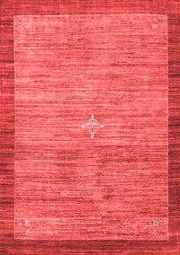 Abstract Red Contemporary Rug, con297red