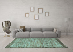 Machine Washable Abstract Light Blue Contemporary Rug in a Living Room, wshcon297lblu