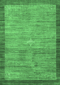 Abstract Emerald Green Contemporary Rug, con297emgrn