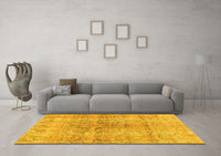 Machine Washable Persian Yellow Bohemian Rug, wshcon2980yw