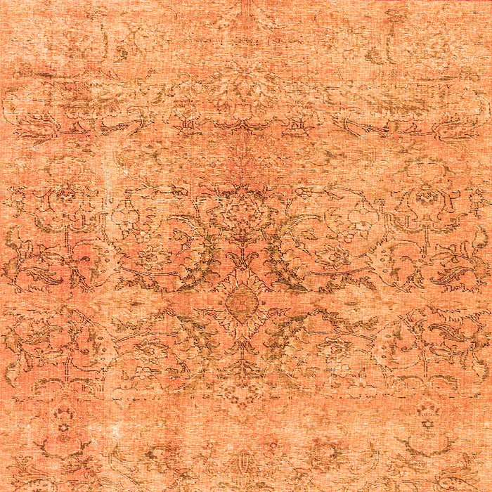 Round Machine Washable Persian Orange Bohemian Area Rugs, wshcon2980org