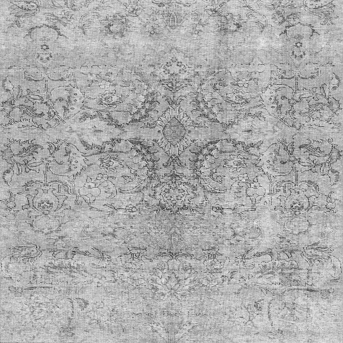 Round Machine Washable Persian Gray Bohemian Rug, wshcon2980gry